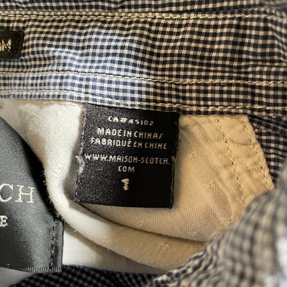 Maison Scotch Woman's Blue/White Cotton Blouse Shirt-Size Small - Picture 9 of 9